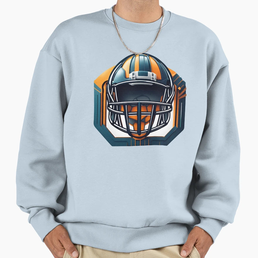 Football Helmet Sweatshirt - Fun Novelty Design Men Women - T-Shirt, Sweatshirt, Hoodie