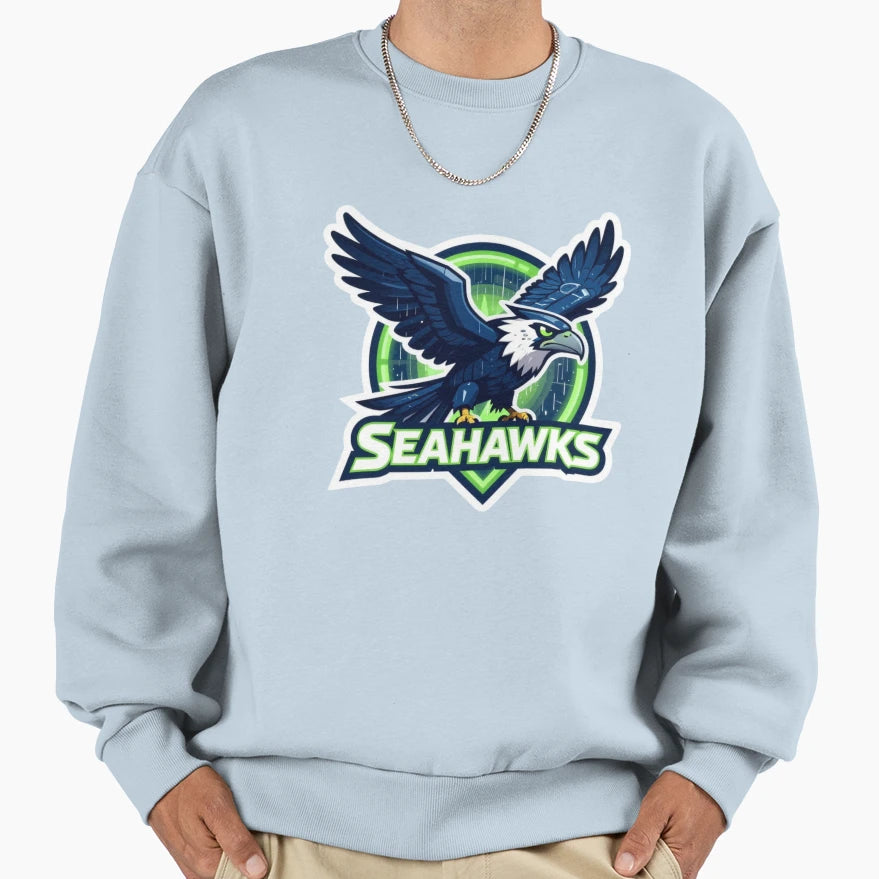 Seattle Seahawks Football Decal Sweatshirt - Aesthetic Graphic Men Women - T-Shirt, Sweatshirt, Hoodie