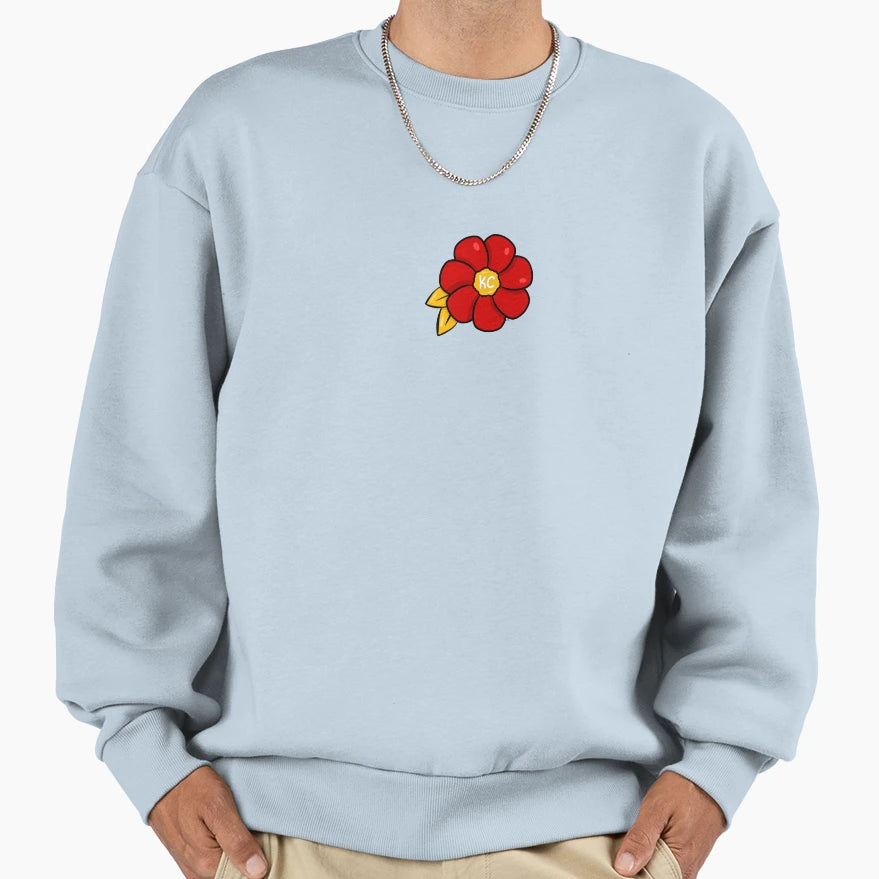 Kansas City Chiefs Flower Sweatshirt - Streetwear Style Unisex - T-Shirt, Sweatshirt, Hoodie