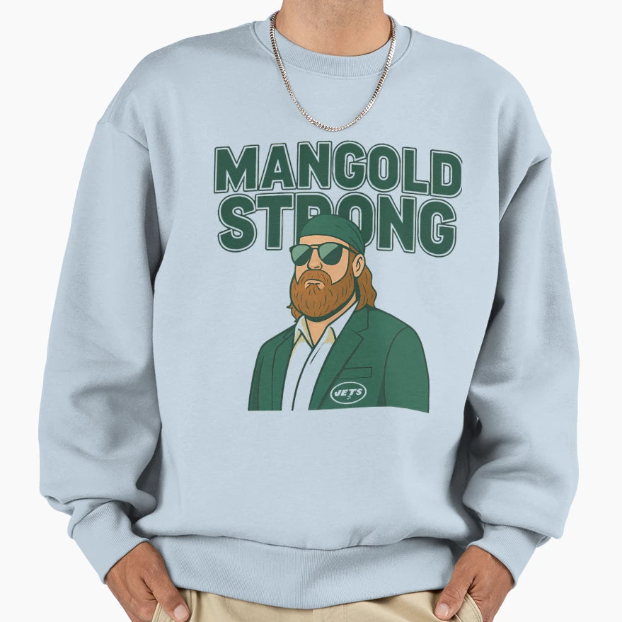 Nick Mangold Strong Sweatshirt - Minimalist Print Men Women - T-Shirt, Sweatshirt, Hoodie