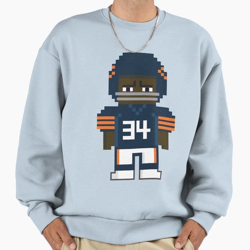 Pixel Navy Walter Payton Sweatshirt - Casual Everyday Wear Unisex - T-Shirt, Sweatshirt, Hoodie