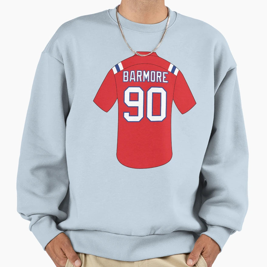 Christian Barmore Jersey Number 90 Sweatshirt - Aesthetic Graphic Men Women - T-Shirt, Sweatshirt, Hoodie