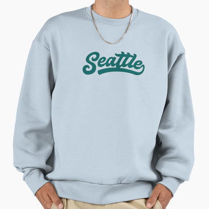 Seattle Washington Baseball Script Sweatshirt - Graphic Print for Adults - T-Shirt, Sweatshirt, Hoodie