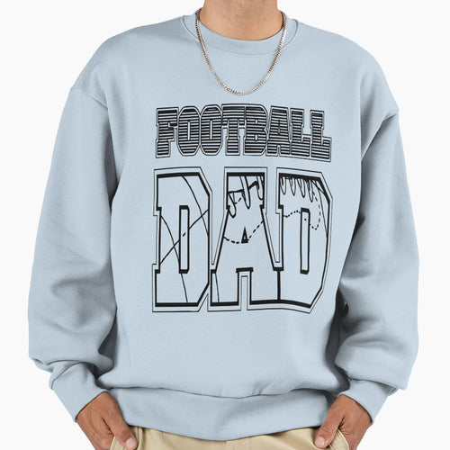 Football Dad Gift Sweatshirt - Graphic Print for Adults - T-Shirt, Sweatshirt, Hoodie