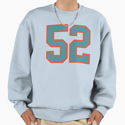 52 Number Aqua Orange Lucky Sports Sweatshirt - Trendy Graphic Men Women - T-Shirt, Sweatshirt, Hoodie