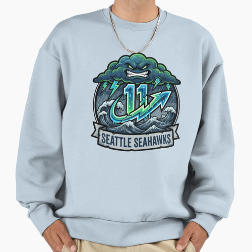 Seahawks 11 Fierce Electric Sweatshirt - Casual Everyday Wear Unisex - T-Shirt, Sweatshirt, Hoodie