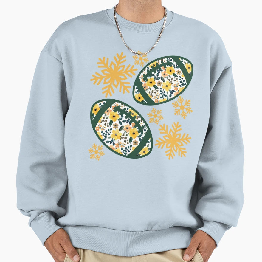 Football Green And Gold Winter Sweatshirt - Unique Graphic for Adults - T-Shirt, Sweatshirt, Hoodie