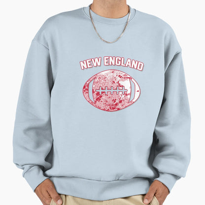 New England Football City Home Map Sweatshirt - Trendy Graphic for Adults - T-Shirt, Sweatshirt, Hoodie