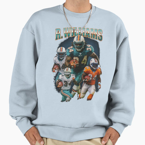 Ricky Williams Dolphins Sweatshirt - Aesthetic Graphic Men Women - T-Shirt, Sweatshirt, Hoodie