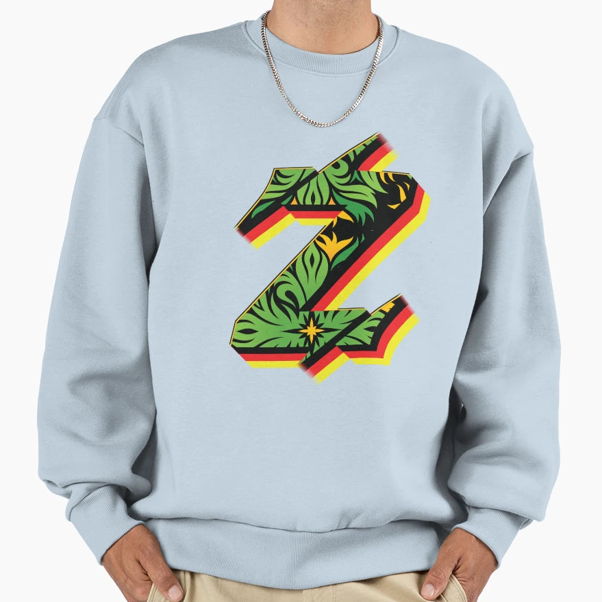 Z Initial Letter Z Sweatshirt - Novelty Apparel for Adults - T-Shirt, Sweatshirt, Hoodie