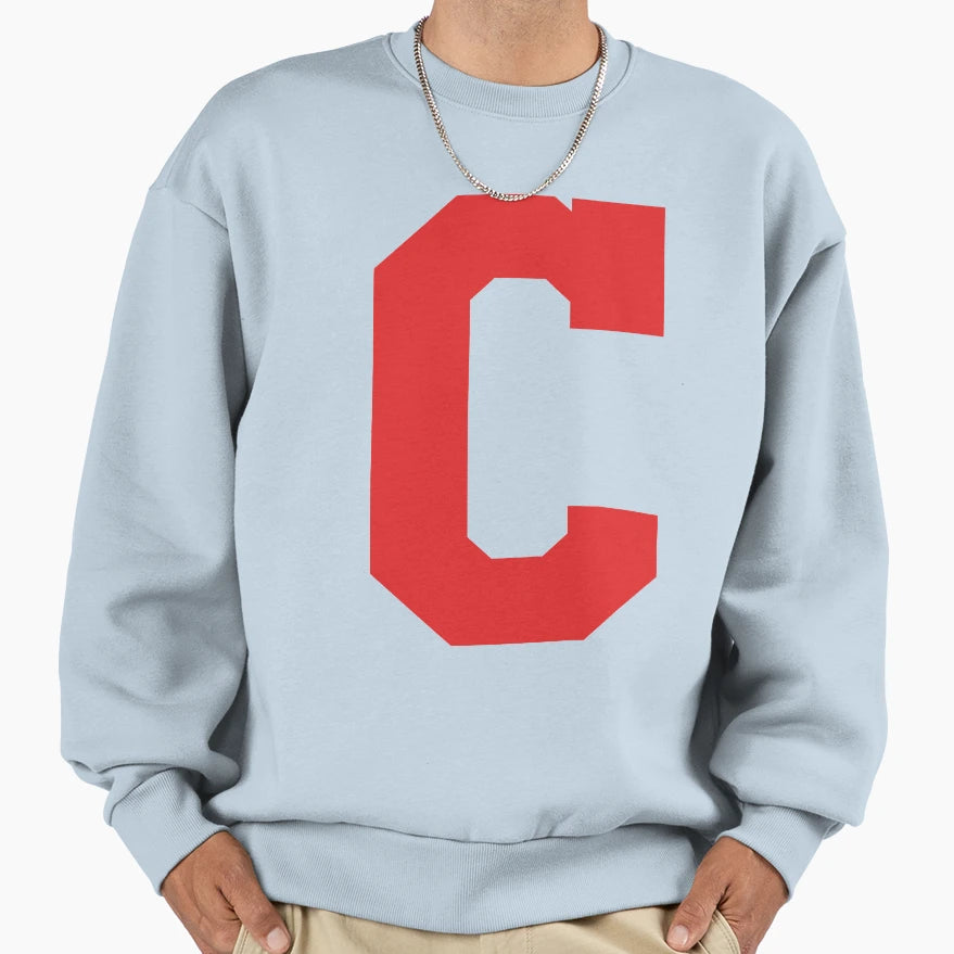 Alphabet Red C Sports Letter C Sweatshirt - Trendy Graphic for Adults - T-Shirt, Sweatshirt, Hoodie