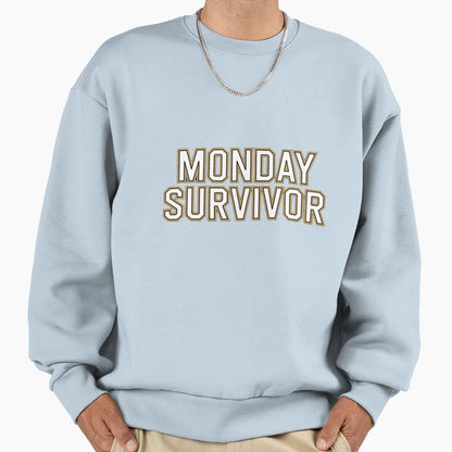 Monday Survivor Sweatshirt - Aesthetic Graphic Unisex - T-Shirt, Sweatshirt, Hoodie
