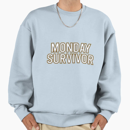 Monday Survivor Sweatshirt - Aesthetic Graphic Unisex - T-Shirt, Sweatshirt, Hoodie