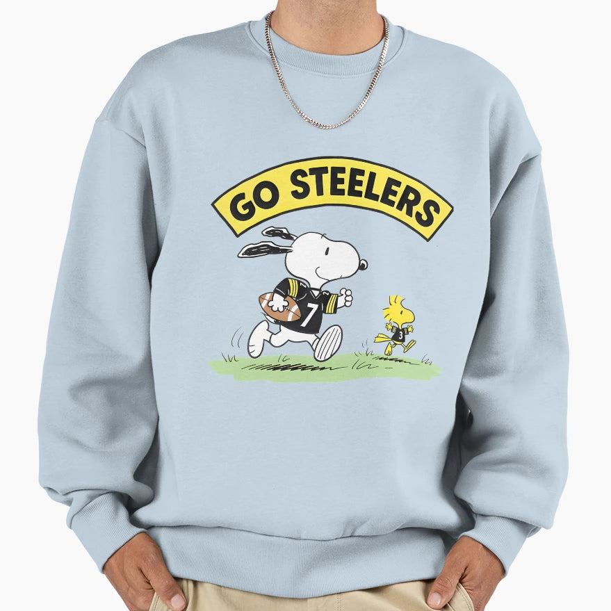 Pittsburgh Steelers Snoopy Woodstock Sweatshirt - Trendy Graphic Unisex - T-Shirt, Sweatshirt, Hoodie