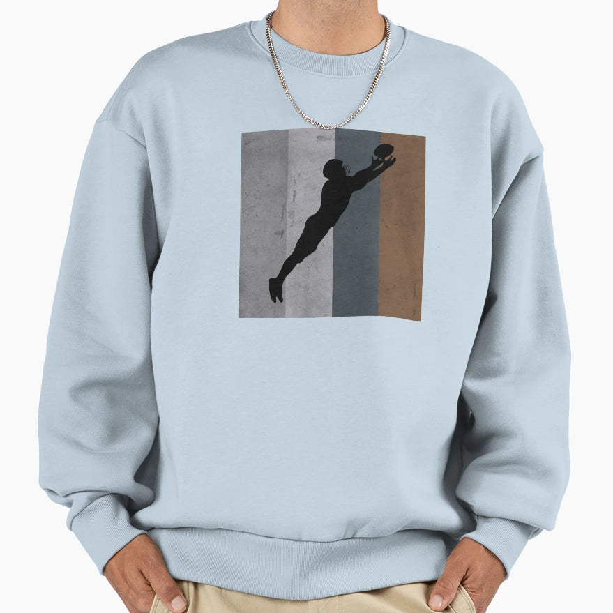 Football Player Sweatshirt - Casual Everyday Wear Men Women - T-Shirt, Sweatshirt, Hoodie