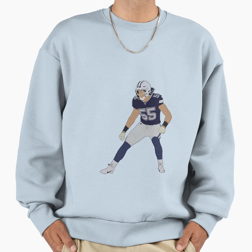 Leighton Vander Esch Dallas 55 Sweatshirt - Minimalist Print Men Women - T-Shirt, Sweatshirt, Hoodie