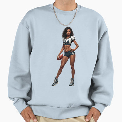 American Football Cheerleader Sweatshirt - Unique Graphic Men Women - T-Shirt, Sweatshirt, Hoodie