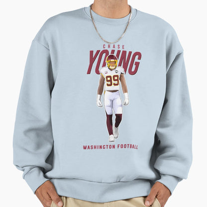Chase Young 99 Washington Football Team Sweatshirt - Graphic Print Unisex - T-Shirt, Sweatshirt, Hoodie