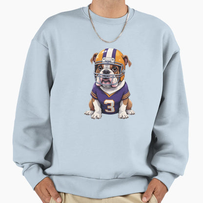 Bulldog Football Mascot Jersey Sweatshirt - Fun Novelty Design Unisex - T-Shirt, Sweatshirt, Hoodie
