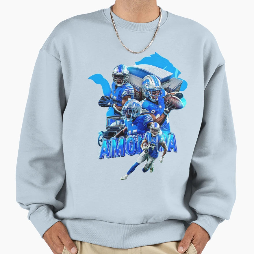Amon Ra St Brown Lions Sweatshirt - Custom Art Print Unisex - T-Shirt, Sweatshirt, Hoodie