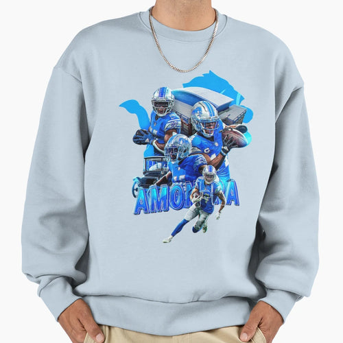 Amon Ra St Brown Lions Sweatshirt - Custom Art Print Unisex - T-Shirt, Sweatshirt, Hoodie