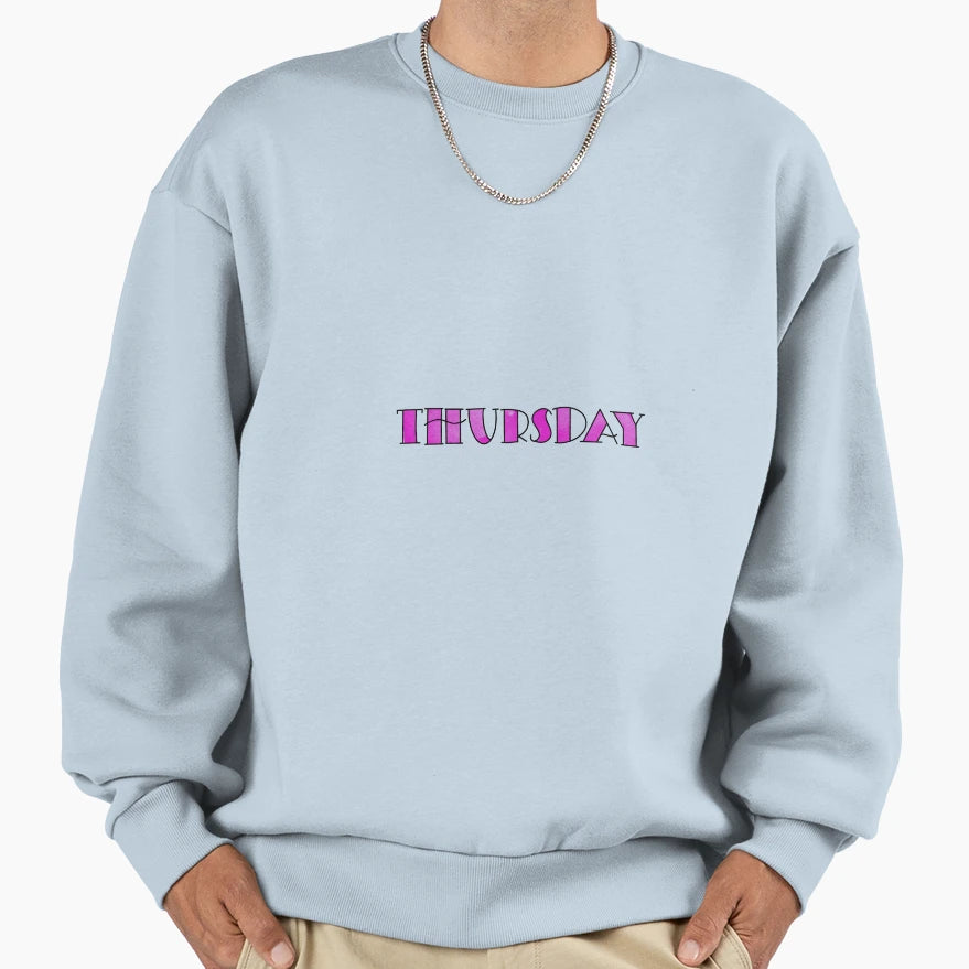 Thursday Magenta Sweatshirt - Aesthetic Graphic for Adults - T-Shirt, Sweatshirt, Hoodie