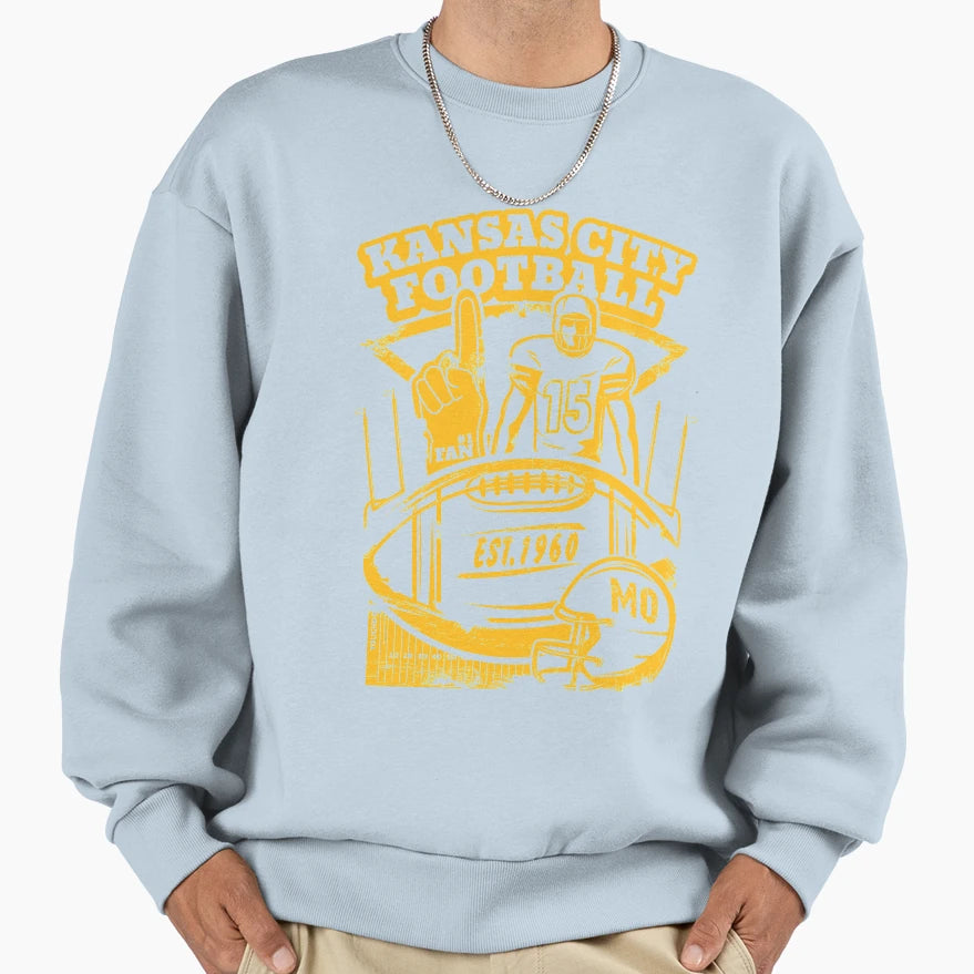 Kansas City Kc Football Missouri Sweatshirt - Minimalist Print Men Women - T-Shirt, Sweatshirt, Hoodie