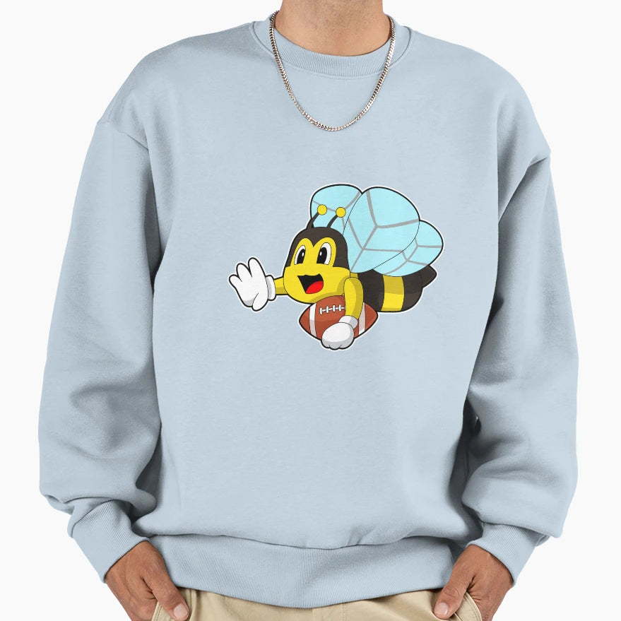Bee American Football Sweatshirt - Aesthetic Graphic for Adults - T-Shirt, Sweatshirt, Hoodie