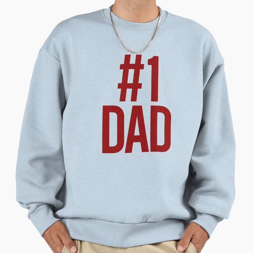 1 Dad Sweatshirt - Minimalist Print Unisex - T-Shirt, Sweatshirt, Hoodie