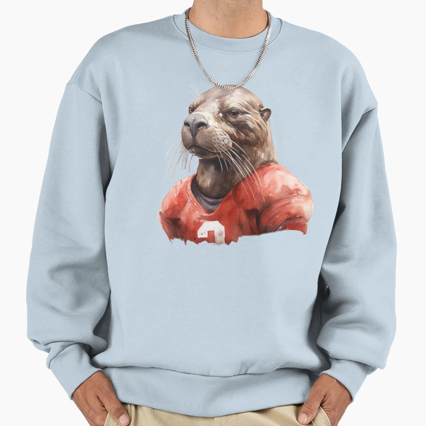 Seal As American Football Player Sweatshirt - Custom Art Print Unisex - T-Shirt, Sweatshirt, Hoodie
