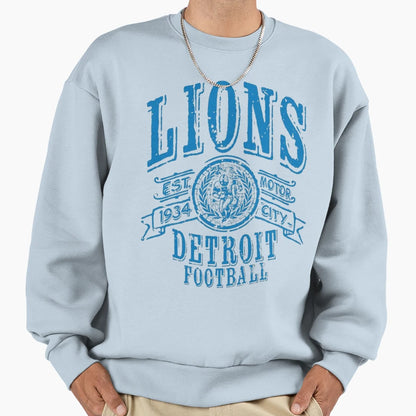 Football Detroit Lions Sweatshirt - Fun Novelty Design for Adults - T-Shirt, Sweatshirt, Hoodie