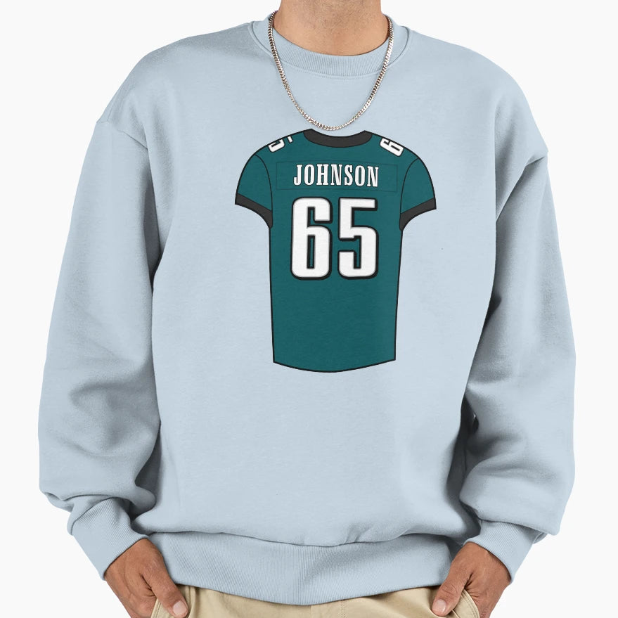 Lane Johnson Home Jersey Sweatshirt - Minimalist Print Men Women - T-Shirt, Sweatshirt, Hoodie