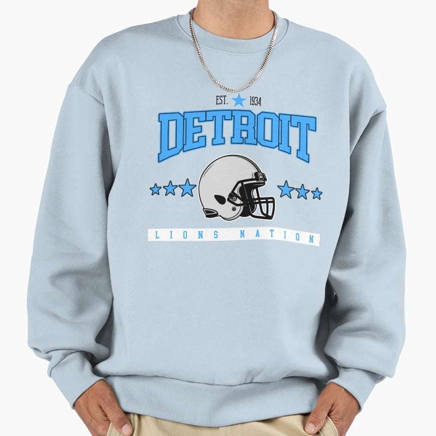 Detroit Lions Nation 1934 Lions T-Shirt - Aesthetic Graphic Men Women - T-Shirt, Sweatshirt, Hoodie