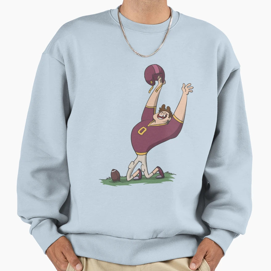 American Football Player Cheers Sweatshirt - Minimalist Print for Adults - T-Shirt, Sweatshirt, Hoodie