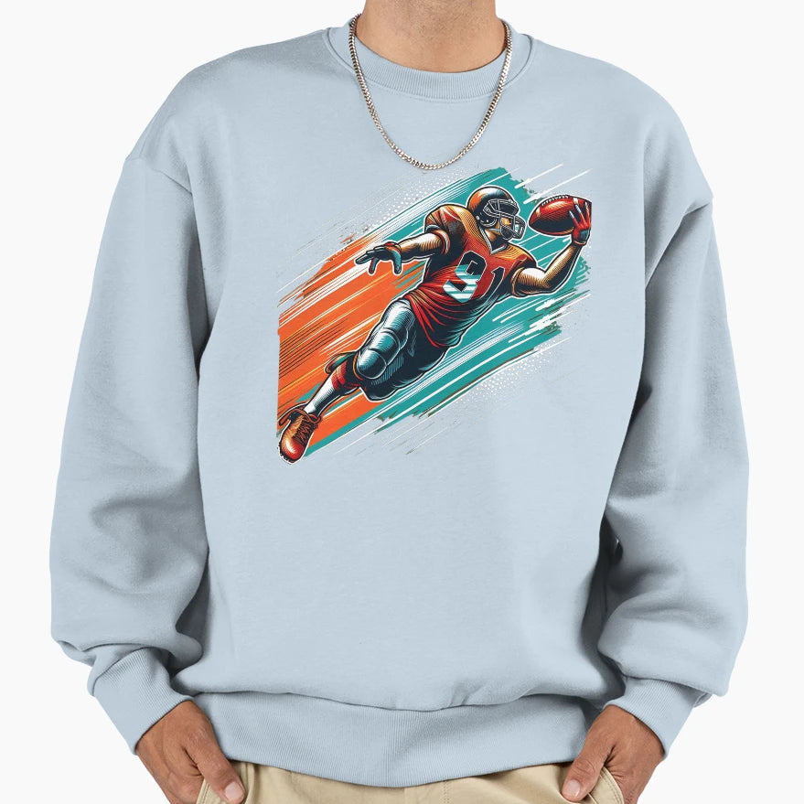 Rugby Player Sweatshirt - Custom Art Print Men Women - T-Shirt, Sweatshirt, Hoodie