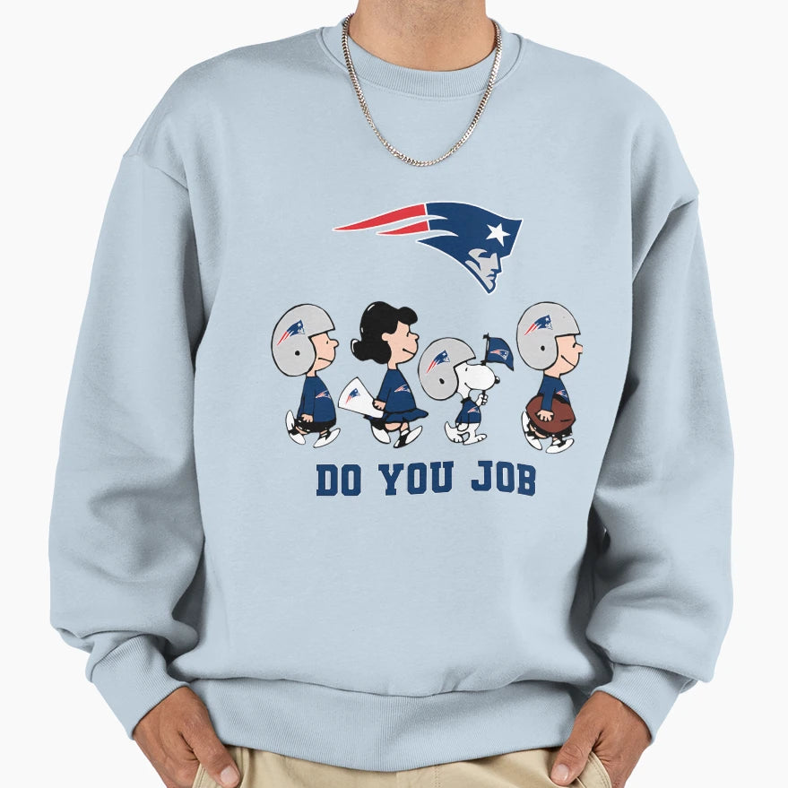 New England Patriots Football Cartoon Sweatshirt - Unique Graphic Unisex - T-Shirt, Sweatshirt, Hoodie