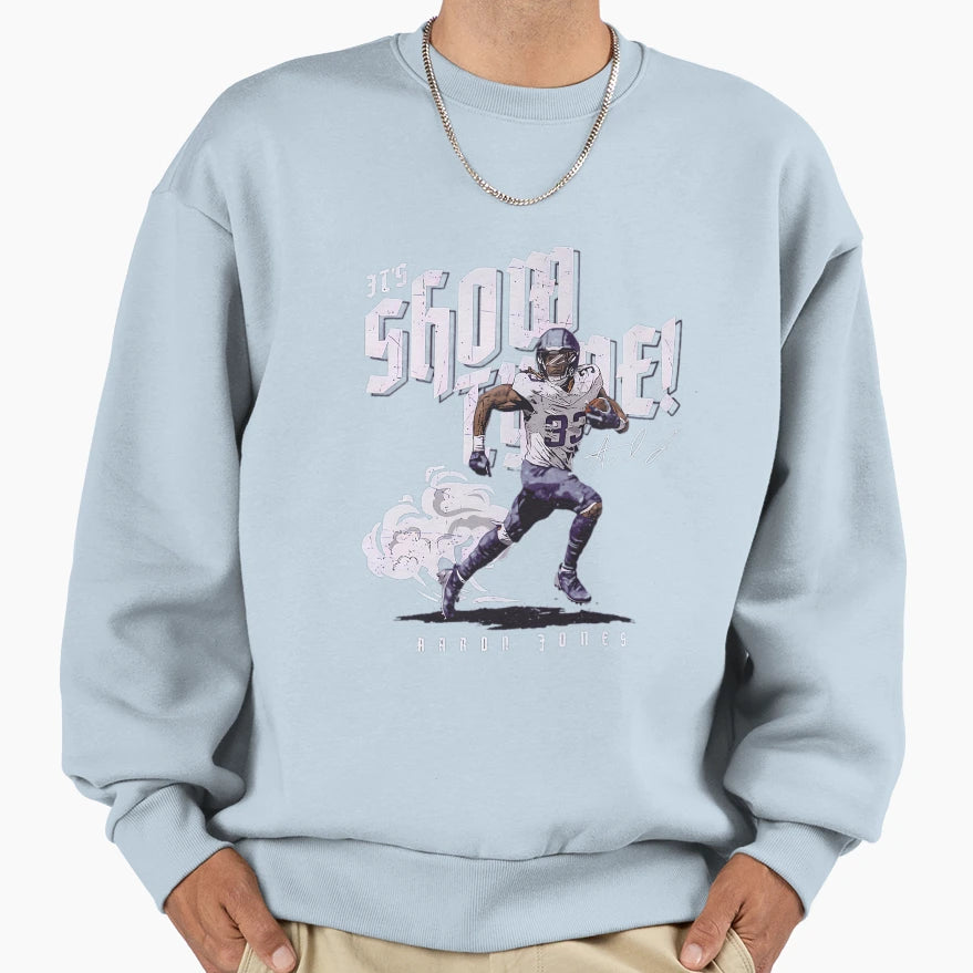 Aaron Jones Minnesota Show Tyme Run Sweatshirt - Novelty Apparel for Adults - T-Shirt, Sweatshirt, Hoodie