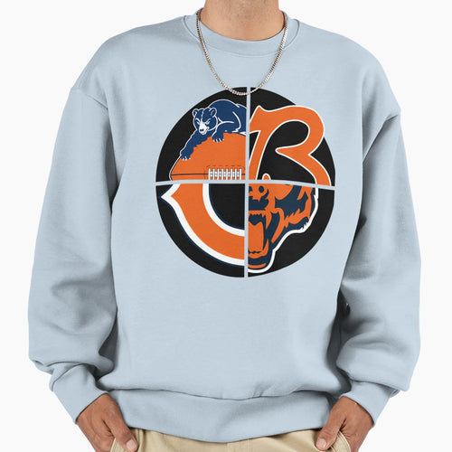 Chicago Football Quad Sweatshirt - Unique Graphic Men Women - T-Shirt, Sweatshirt, Hoodie