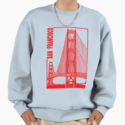 San Francisco Golden Gate Bridge Sweatshirt - Aesthetic Graphic Men Women - T-Shirt, Sweatshirt, Hoodie