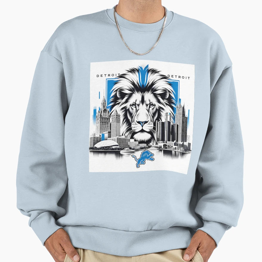 Detroit Lions Sweatshirt - Casual Everyday Wear Men Women - T-Shirt, Sweatshirt, Hoodie