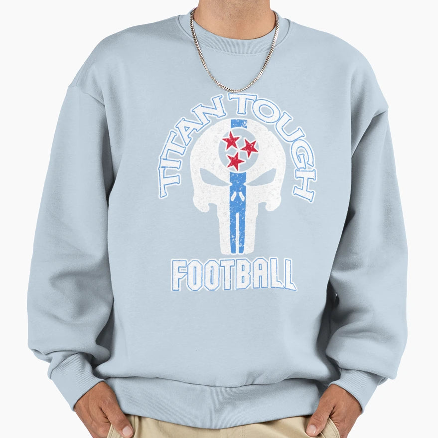 Tennessee Titans Tough Skull Sweatshirt - Minimalist Print for Adults - T-Shirt, Sweatshirt, Hoodie