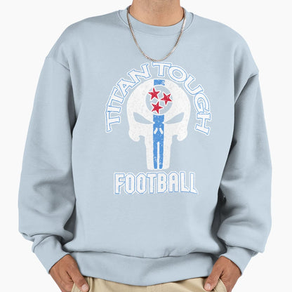 Tennessee Titans Tough Skull Sweatshirt - Minimalist Print for Adults - T-Shirt, Sweatshirt, Hoodie