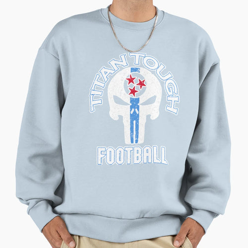 Tennessee Titans Tough Skull Sweatshirt - Minimalist Print for Adults - T-Shirt, Sweatshirt, Hoodie