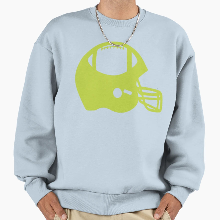 Football Helmet Sweatshirt - Novelty Apparel Men Women - T-Shirt, Sweatshirt, Hoodie