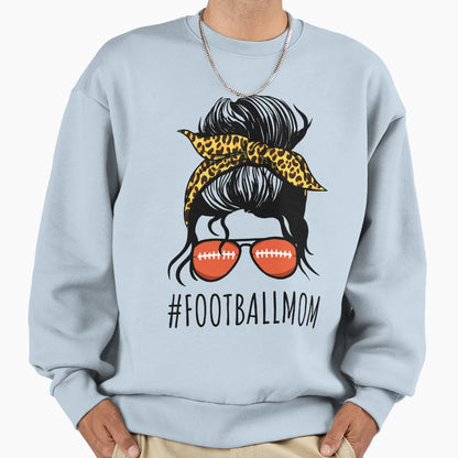 American Football Mom Leopard And Sweatshirt - Minimalist Print Unisex - T-Shirt, Sweatshirt, Hoodie