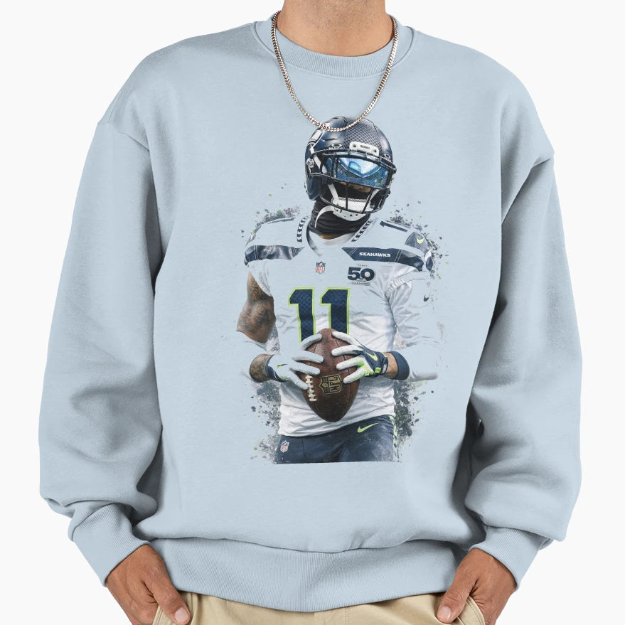 Jaxon Smith Njigba Seattle Sweatshirt - Custom Art Print Men Women - T-Shirt, Sweatshirt, Hoodie