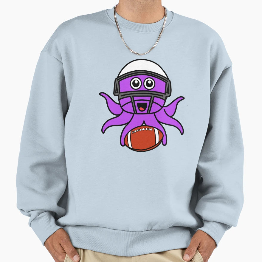 Octopia Art American Football Sweatshirt - Fun Novelty Design Men Women - T-Shirt, Sweatshirt, Hoodie
