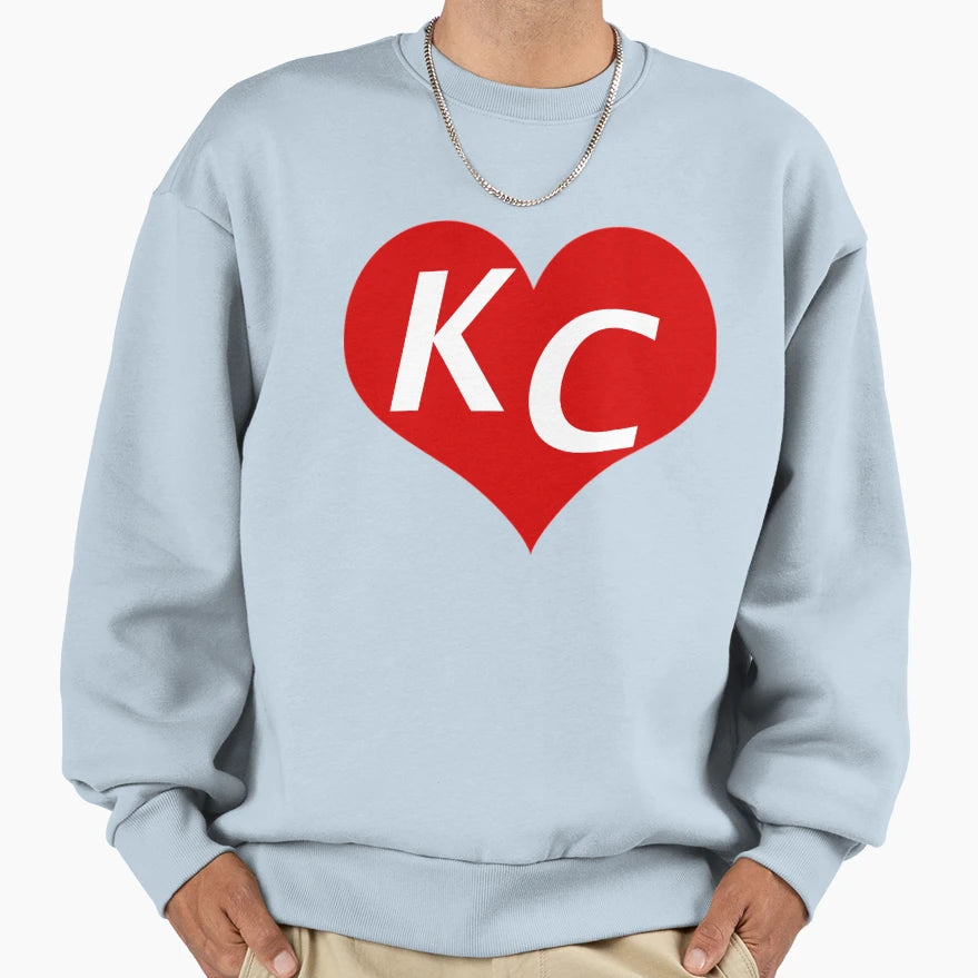 Love Kc Heart Love Kansas City Sweatshirt - Aesthetic Graphic for Adults - T-Shirt, Sweatshirt, Hoodie