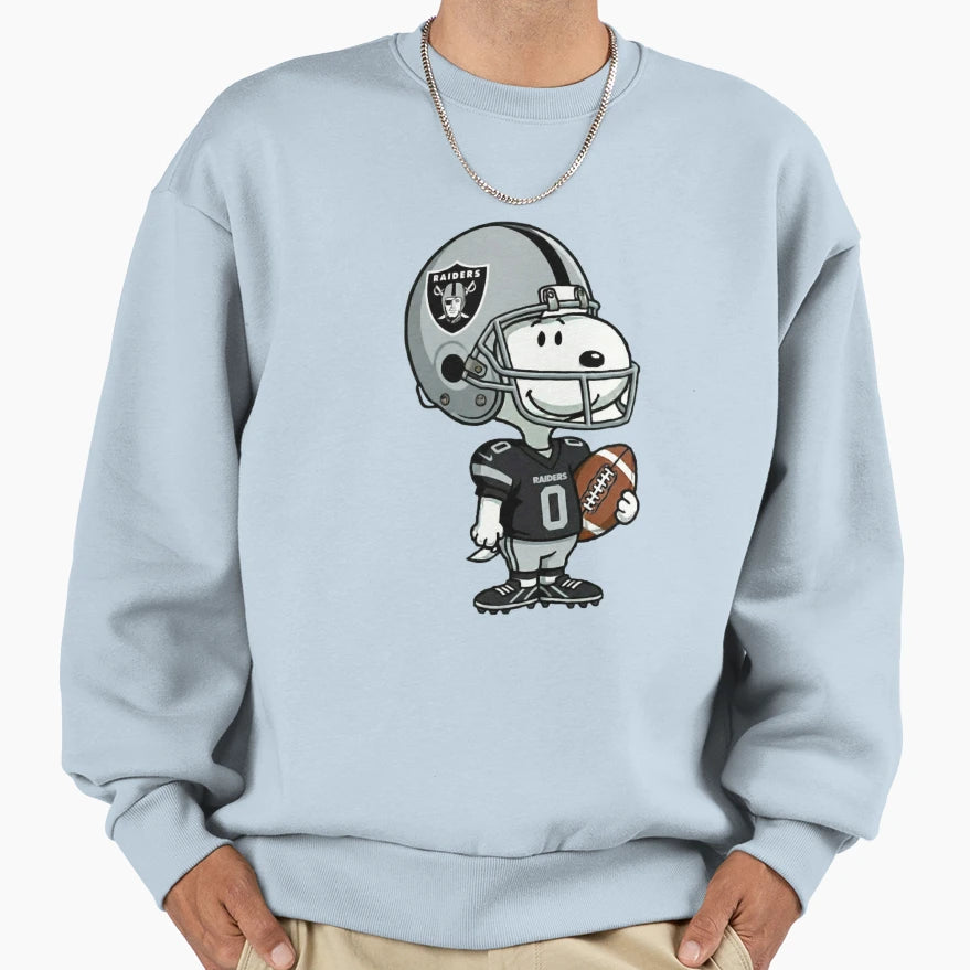 Snoopy Holding Football Las Vegas Sweatshirt - Trendy Graphic for Adults - T-Shirt, Sweatshirt, Hoodie