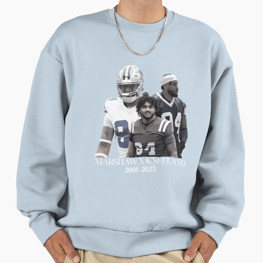 Rip Marshawns Kneelands 2001 2025 Sweatshirt - Trendy Graphic for Adults - T-Shirt, Sweatshirt, Hoodie